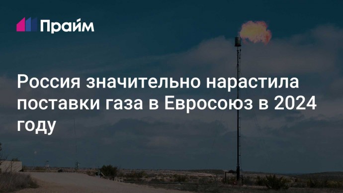 Россия значительно нарастила поставки газа в Евросоюз в 2024 году