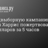 На предвыборную кампанию Камалы Харрис пожертвовали 27,5 млн долларов за 5 часов