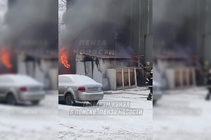 Около пензенского предприятия произошёл пожар