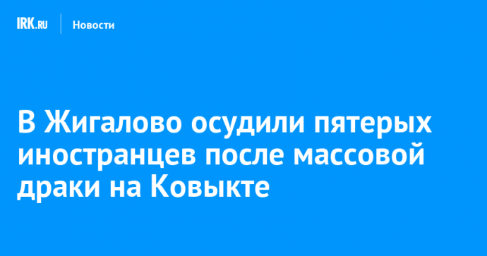 В Жигалово осудили пятерых иностранцев после массовой драки на Ковыкте