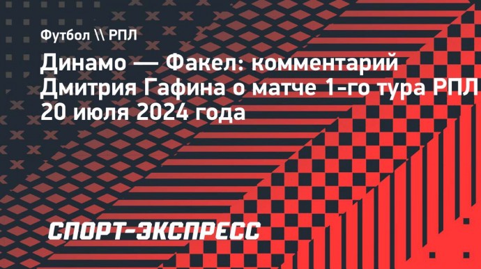 Гафин: «Игра «Динамо» разделилась на два фрагмента — до и после удаления»