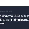 Дефицит бюджета США в декабре упал на 33%, но в I финквартале был рекордным