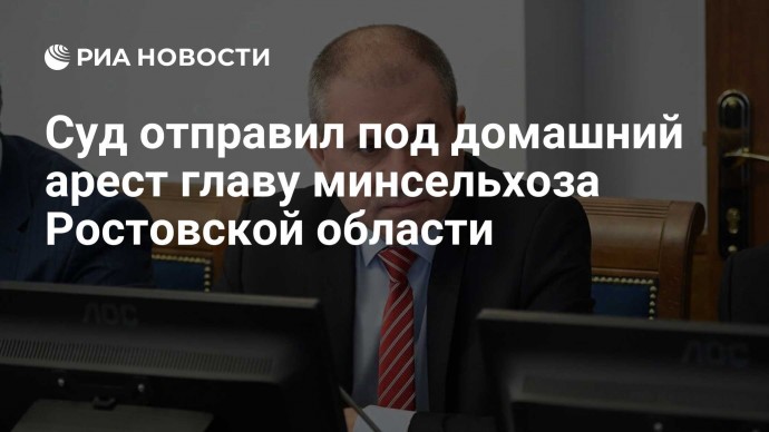 Суд отправил под домашний арест главу минсельхоза Ростовской области