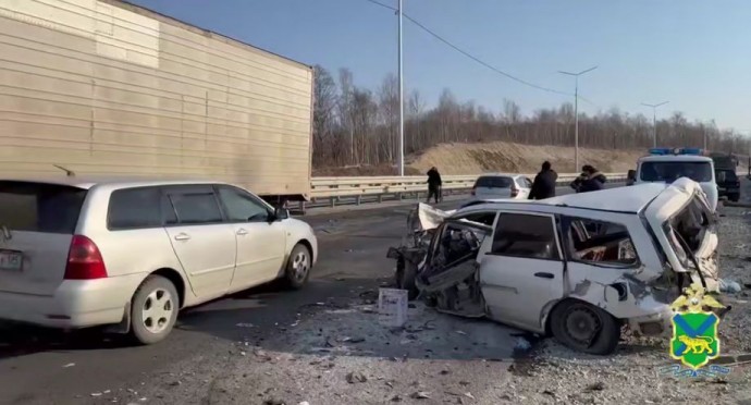 Машина в мясо. «Лишенник» убил пассажира угодив под фуру в Приморье