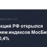 Рынок акций РФ открылся снижением индексов МосБиржи и РТС на 0,4%