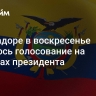 В Эквадоре в воскресенье началось голосование на выборах президента