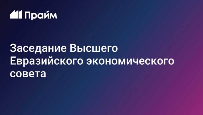 Заседание Высшего Евразийского экономического совета