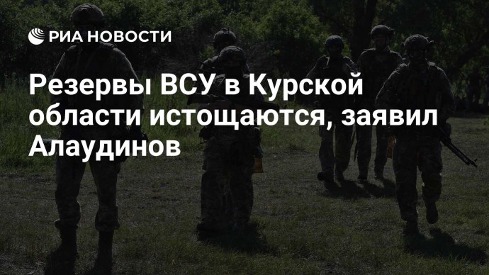 Резервы ВСУ в Курской области истощаются, заявил Алаудинов