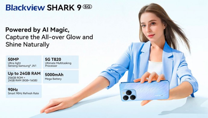 Стильный смартфон Blackview SHARK 9 5G призван стать законодателем моды среди молодёжи