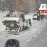 Машина перевернулась в результате ДТП на свободненской трассе