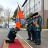 Церемония прощания с Боевым знаменем состоялась в Тульском спасательном центре МЧС России