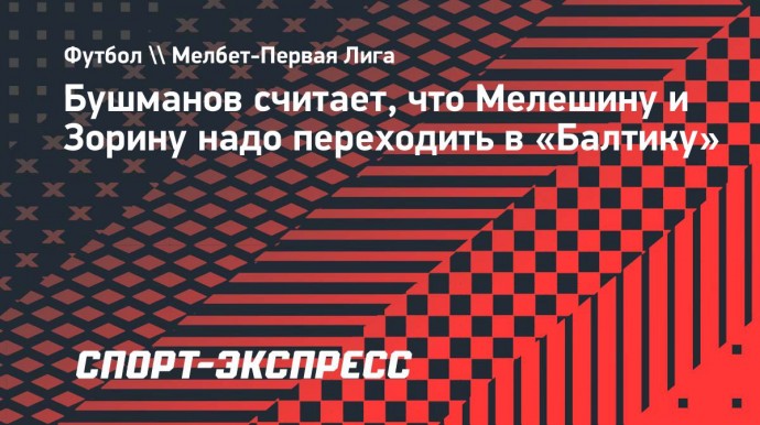 Бушманов считает, что Мелешину и Зорину надо переходить в «Балтику»