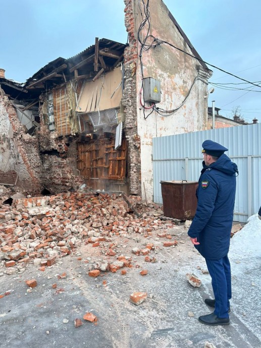В Рыбинске закрылось кафе после обрушения стены в здании