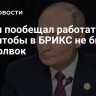 Путин пообещал работать над тем, чтобы в БРИКС не было размолвок