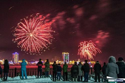 Над Амуром прогремит новогодний фейерверк