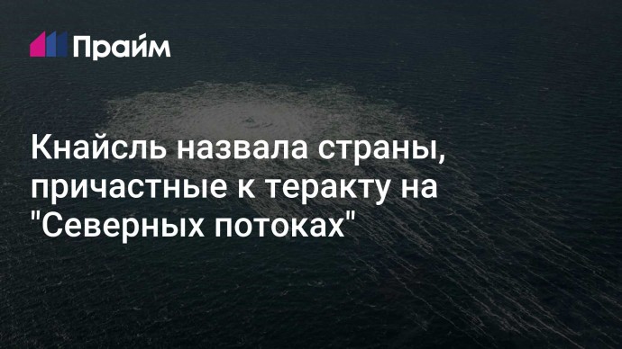 Кнайсль назвала страны, причастные к теракту на "Северных потоках"