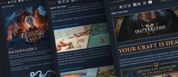 Valve представила новый визуальный редактор описаний игр в Steam