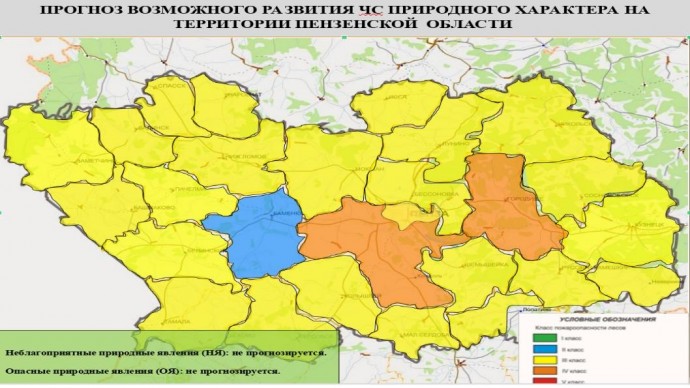 На всей территории Пензенской области прогнозируется высокая пожарная опасность