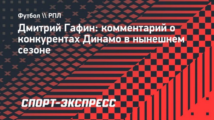 Гафин — о конкурентах «Динамо»: «Мы можем обыграть «Зенит» и проиграть команде с последнего места»