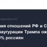 Улучшения отношений РФ и США после инаугурации Трампа ожидают около 40% россиян