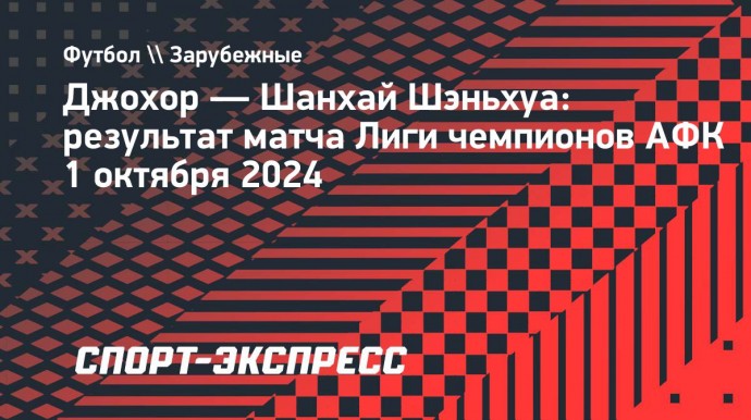 «Шанхай Шэньхуа» Слуцкого разгромно проиграл «Джохору» и прервал шестиматчевую победную серию