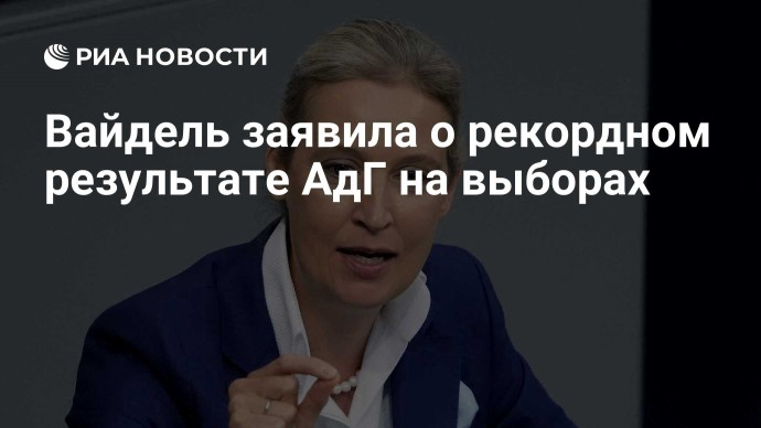 Вайдель заявила о рекордном результате АдГ на выборах