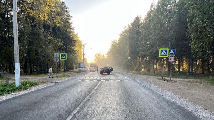 В Новомосковске женщина попала под машину на переходе