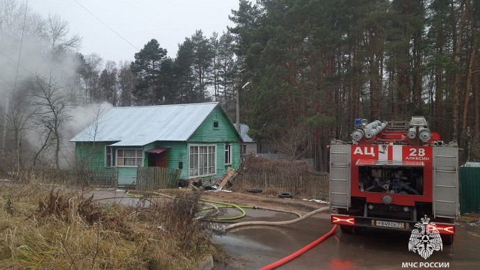 В Алексине произошел пожар на улице Заполярье