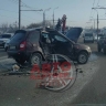 На Сурском мосту в Пензе разбились две легковушки. ВИДЕО