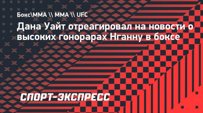 Дана Уайт: «Большие гонорары Нганну в боксе — полная чушь»