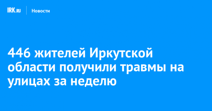 446 жителей Иркутской области получили травмы на улицах за неделю