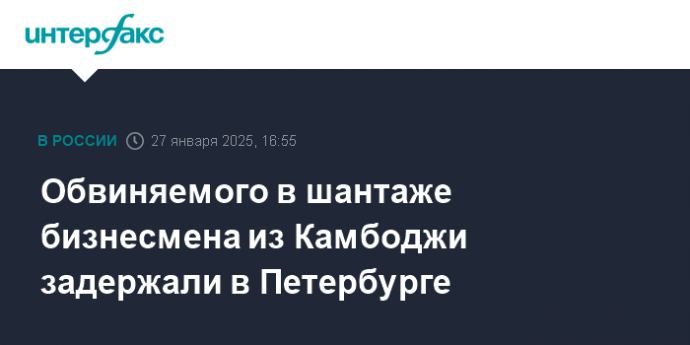 Обвиняемого в шантаже бизнесмена из Камбоджи задержали в Петербурге