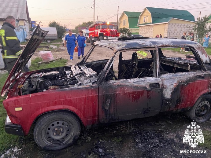 В Пензенской области огонь уничтожил легковушку. ФОТО