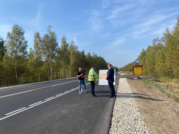 Завершен ремонт участка дороги Тула – Белев