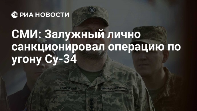 СМИ: Залужный лично санкционировал операцию по угону Су-34