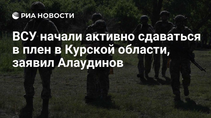 ВСУ начали активно сдаваться в плен в Курской области, заявил Алаудинов