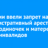 В России ввели запрет на административный арест отцов-одиночек и матерей детей-инвалидов