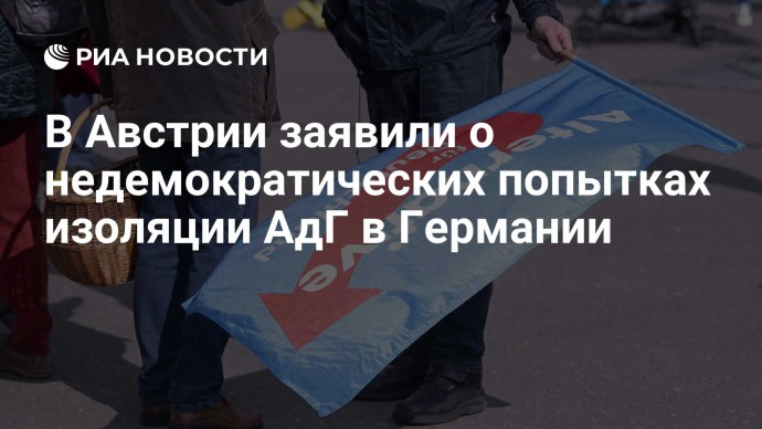 В Австрии заявили о недемократических попытках изоляции АдГ в Германии