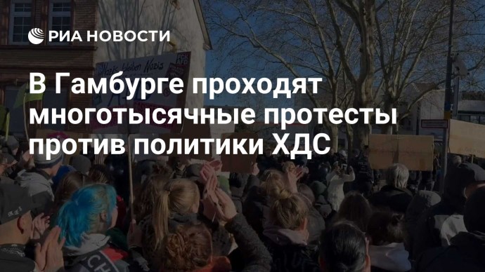 В Гамбурге проходят многотысячные протесты против политики ХДС