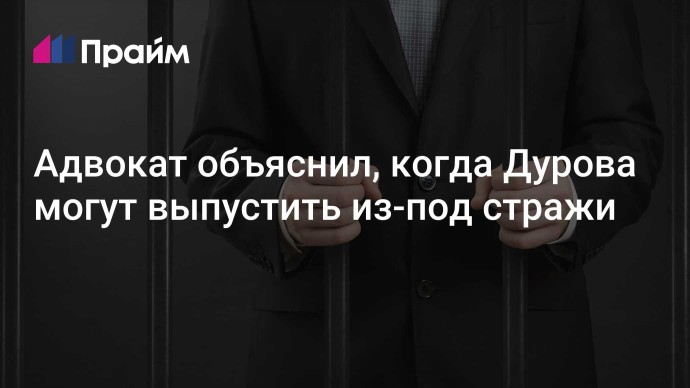 Адвокат объяснил, когда Дурова могут выпустить из-под стражи