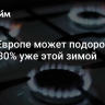 Газ в Европе может подорожать на 20-30% уже этой зимой