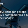 "Газпром" обновил рекорд суточных поставок газа в Китай по "Силе Сибири"