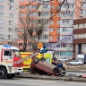 Водитель перевернувшейся иномарки в Ярославле доставлена в больницу