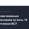 Российские военные нейтрализовали за ночь 18 беспилотников ВСУ