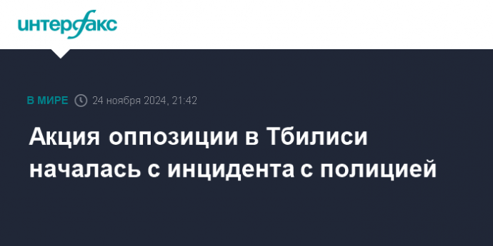 Акция оппозиции в Тбилиси началась с инцидента с полицией