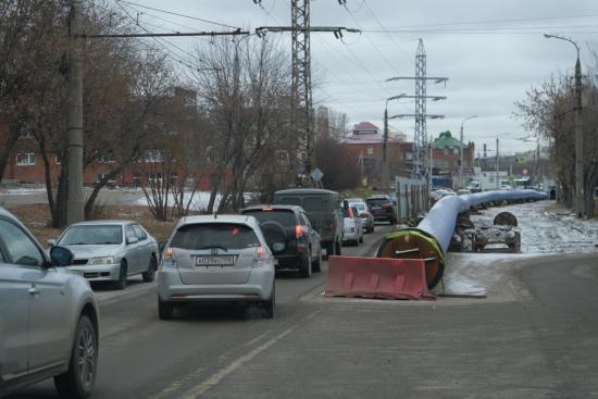 В Иркутске изменили схему движения транспорта по улице Рабочего Штаба