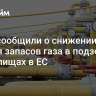 В GIE сообщили о снижении уровня запасов газа в подземных хранилищах в ЕС