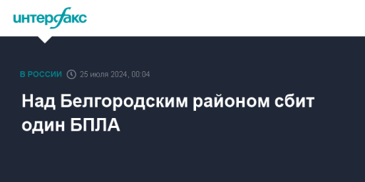 Над Белгородским районом сбит один БПЛА