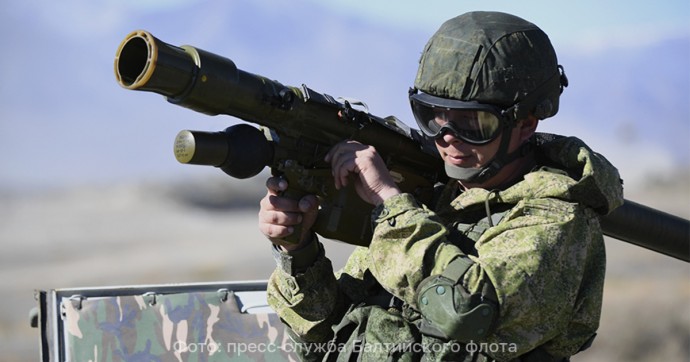 На полигоне Балтфлота военные учились сбивать беспилотники