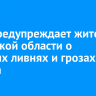 МЧС предупреждает жителей Иркутской области о сильных ливнях и грозах 14 августа